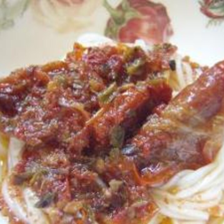 ドライトマトでイタリアンなそーめん